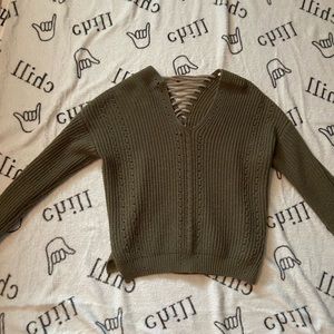 XS green sweater